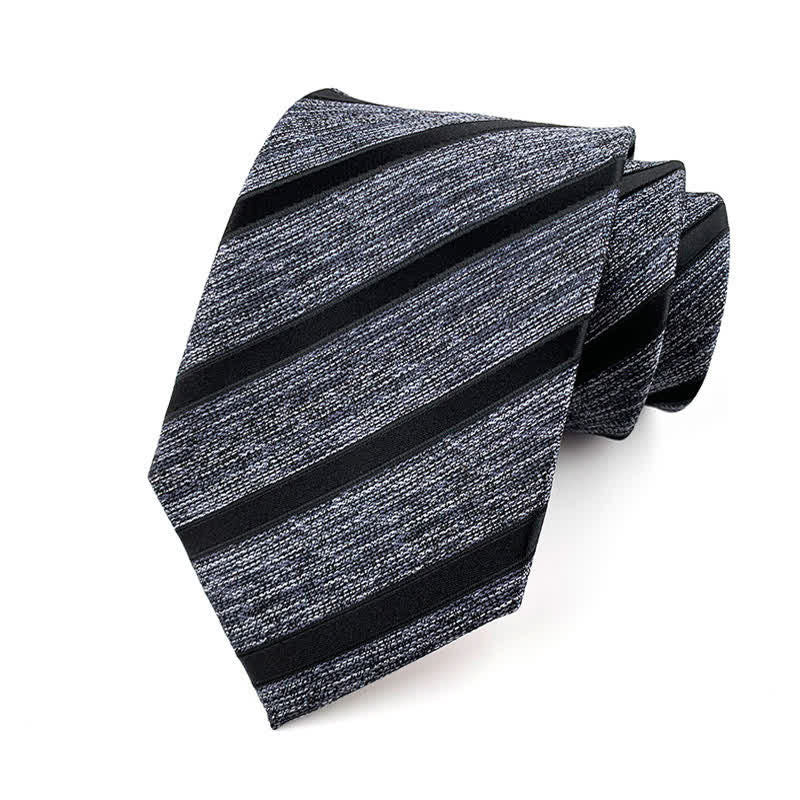 Cravate classique à fines rayures pour homme - Gris - image 8