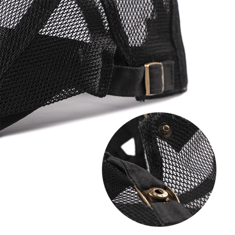 Béret plat en maille creuse respirante pour chapeau de soleil