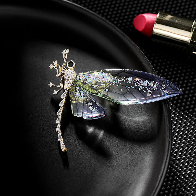 élégante Broche en forme d'insecte et de libellule pour femme
