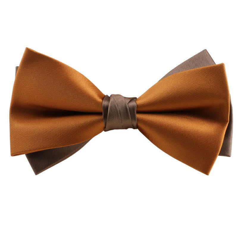 Nœud papillon asymétrique bicolore pour homme