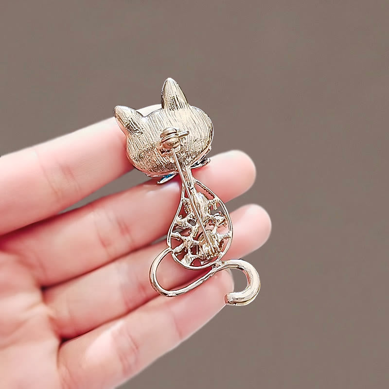 Broche renard aux yeux bleu sarcelle pour femme