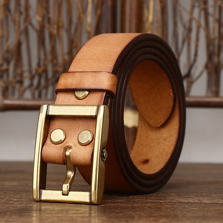 Ceinture en cuir robuste pour homme avec détails cloutés