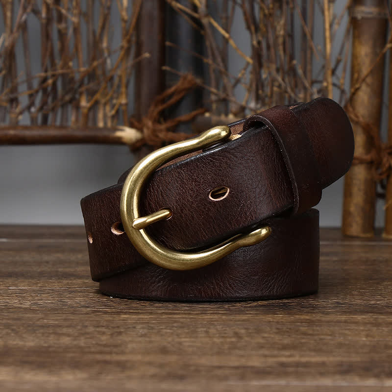 Ceinture en cuir usé et froissé tendance pour homme