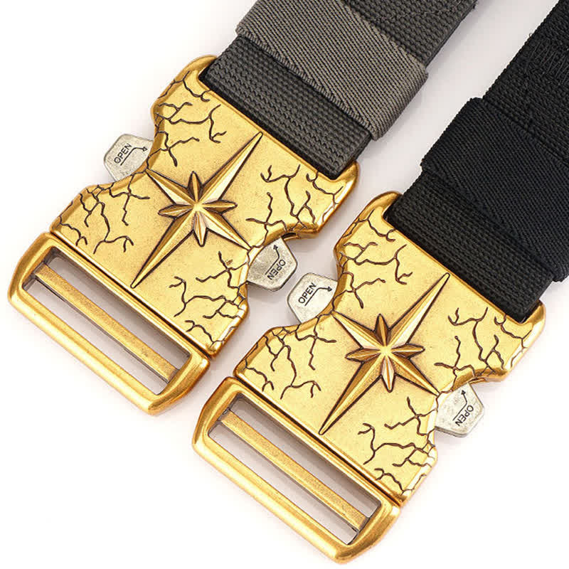 Ceinture tactique en toile élastique à dégagement rapide pour homme