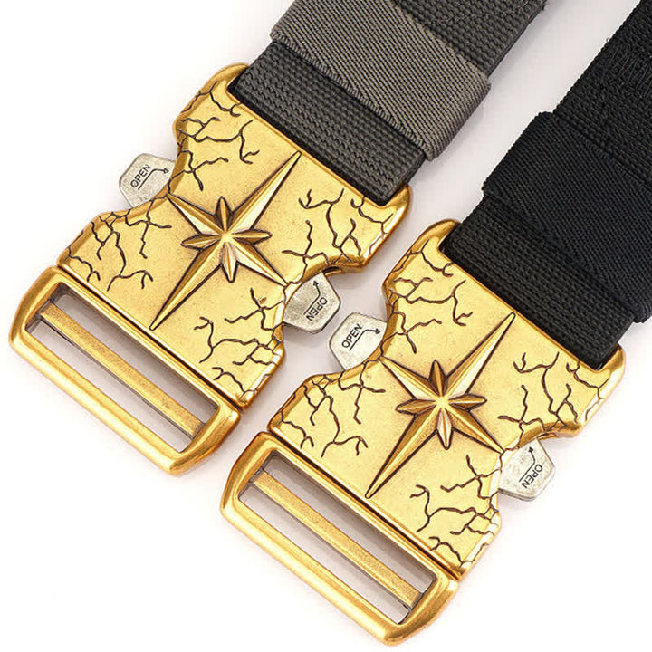 Ceinture tactique en toile élastique à dégagement rapide pour homme