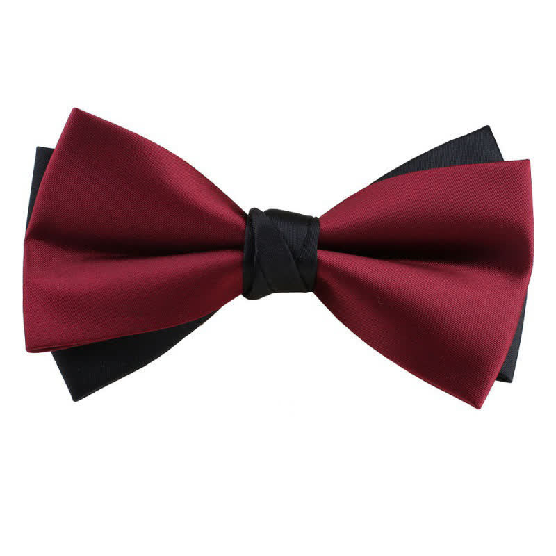 Nœud papillon asymétrique bicolore pour homme