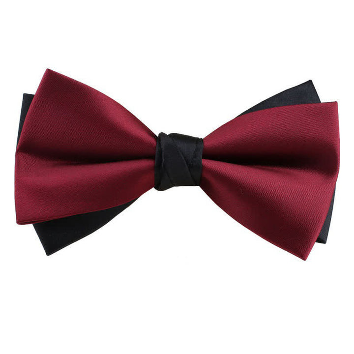 Nœud papillon asymétrique bicolore pour homme