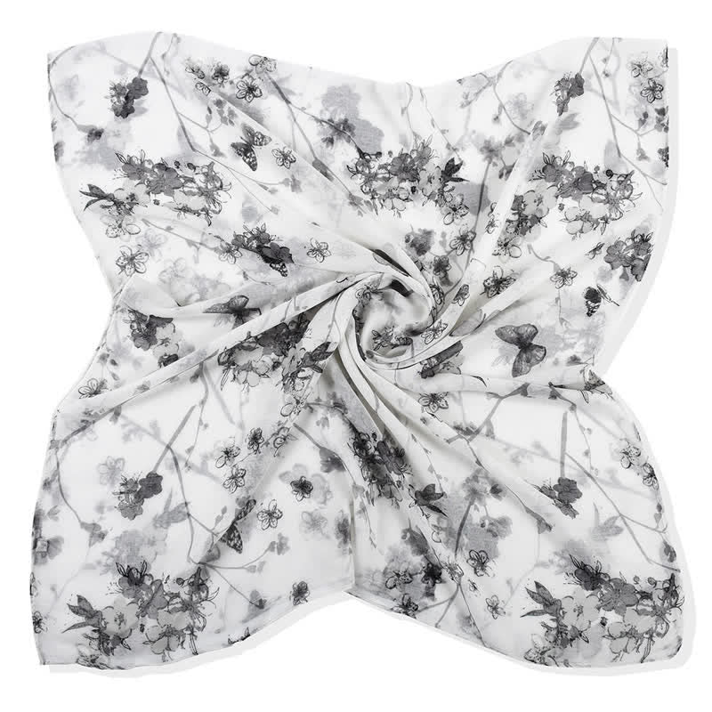 Écharpe longue enveloppante à imprimé floral vibrant et élégant pour femme