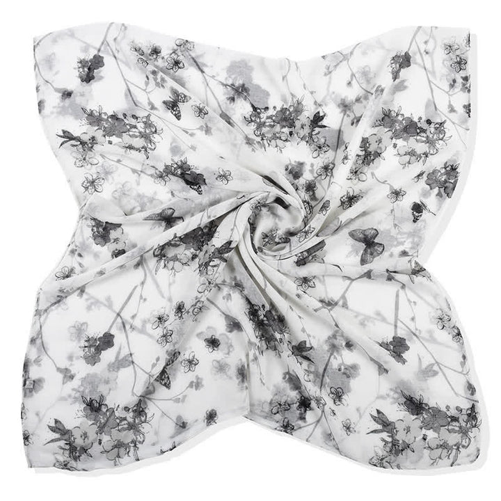 Écharpe longue enveloppante à imprimé floral vibrant et élégant pour femme
