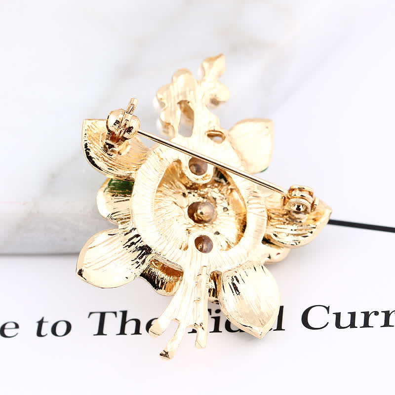 Broche florale en perles pour femme