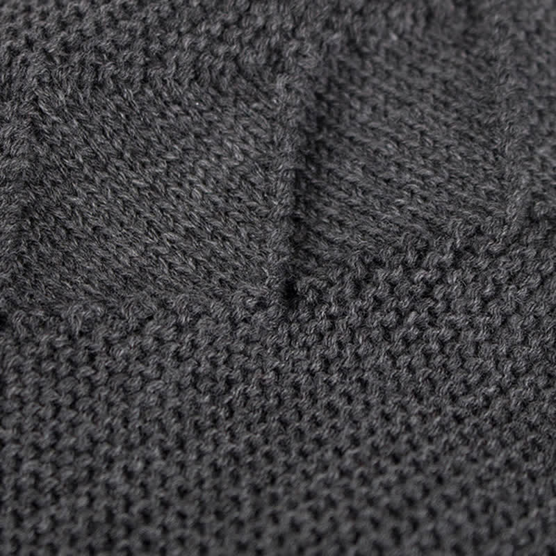 Bonnet tricoté décontracté d'hiver de couleur unie