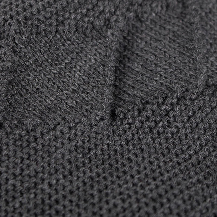 Bonnet tricoté décontracté d'hiver de couleur unie
