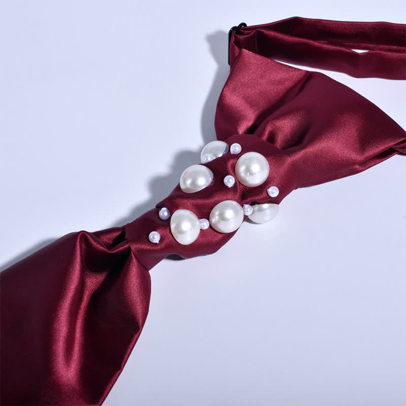 Cravate de mariage pour homme avec perles au look vintage - image 3