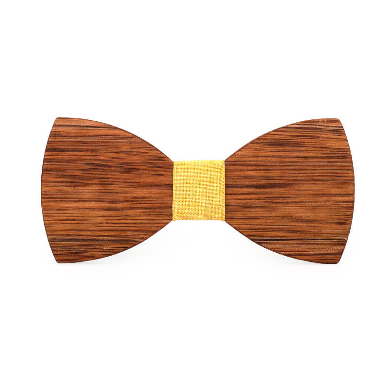 Noeud papillon vintage en bois de bégonia pour homme