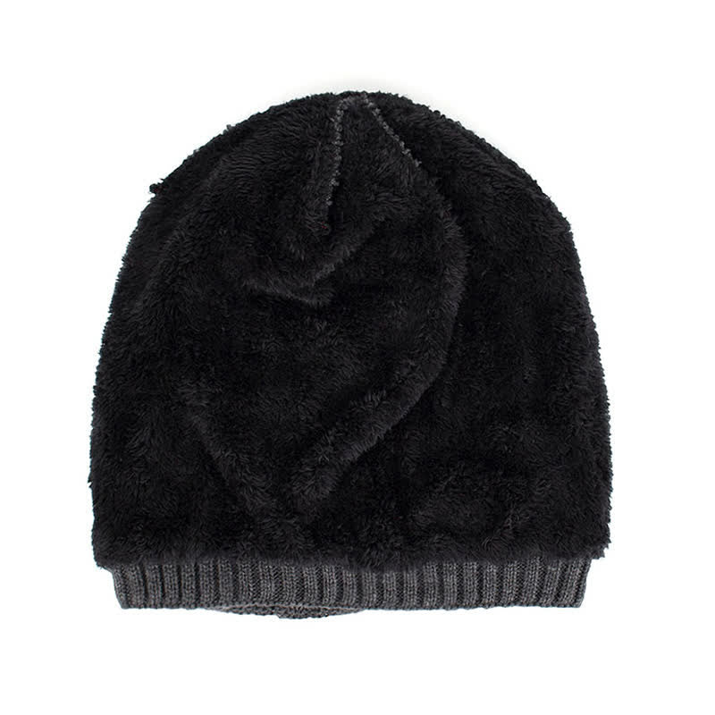 Bonnet tricoté décontracté d'hiver de couleur unie