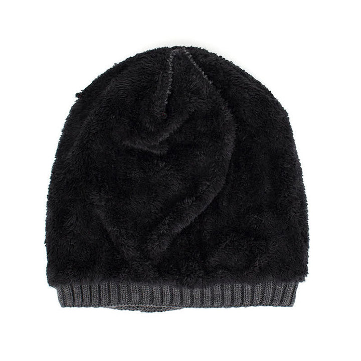Bonnet tricoté décontracté d'hiver de couleur unie