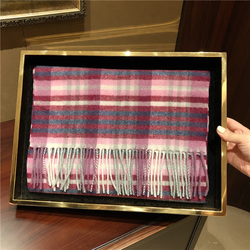 Écharpe unisexe Lamb Edinburgh à carreaux, grande et chaude - image 15