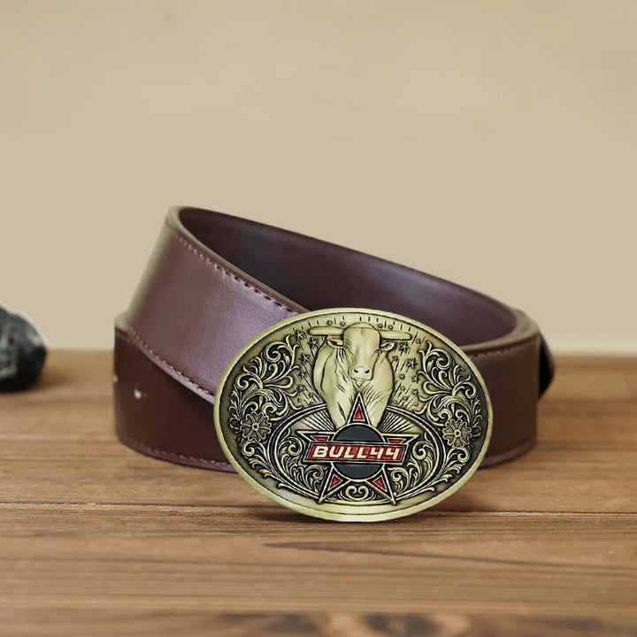 Ceinture en cuir avec boucle porte-bière créative Raging Bull pour homme