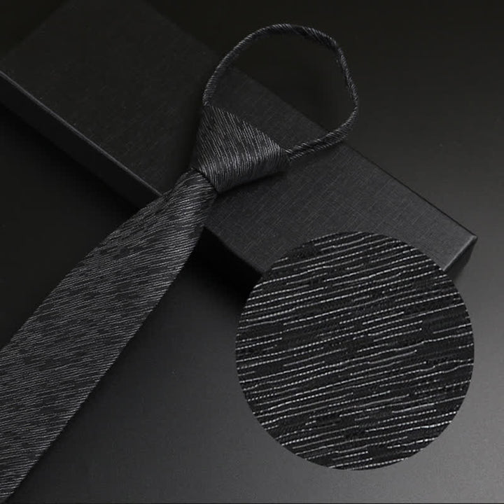Cravate zippée bleu-gris pour homme Horizon