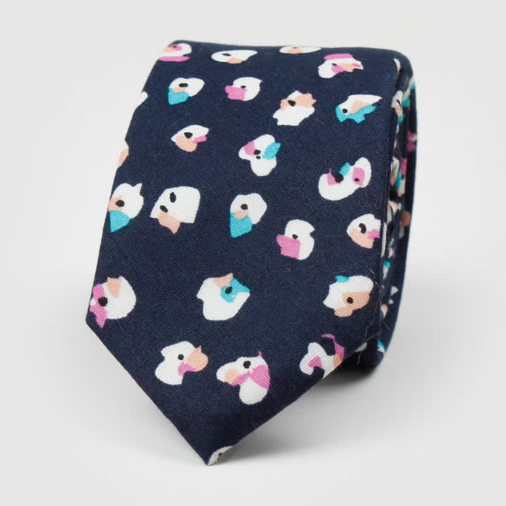Cravate en coton à imprimé floral pour homme