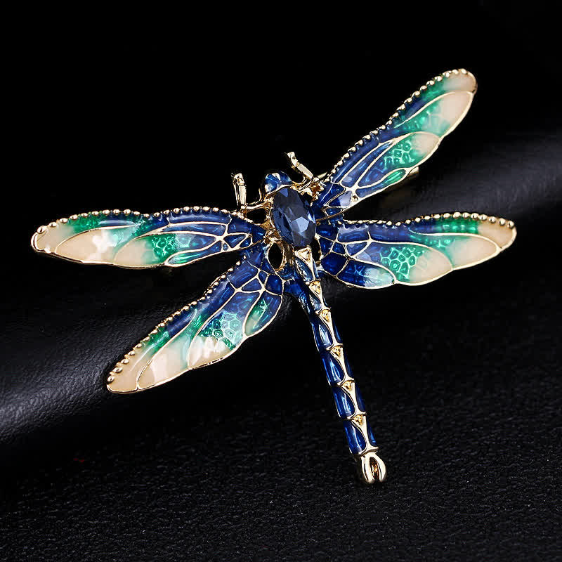 Jolie broche libellule en émail pour femme