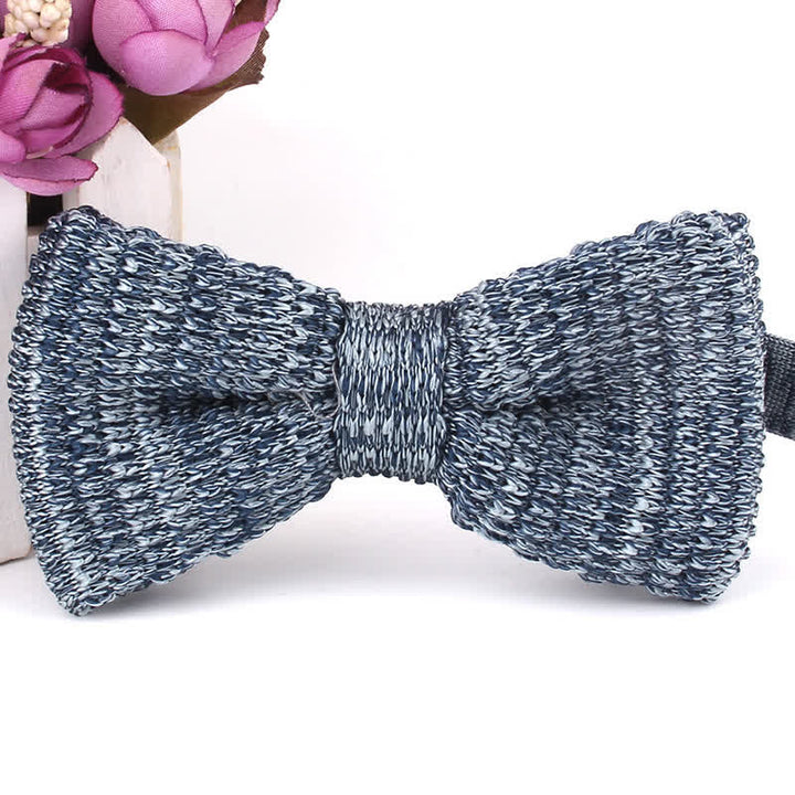 Nœud papillon en tricot tie-dye rustique pour homme