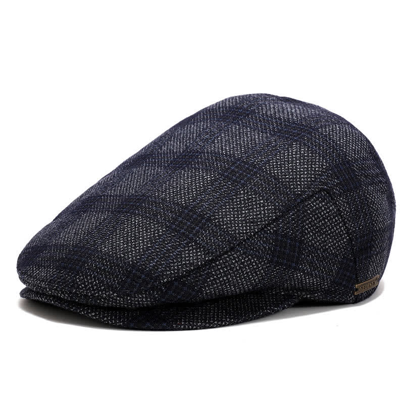 Casquette plate Sport Ivy avec béret à oreillettes - Plaid bleu - Réglable (environ 22"-23 5/8") - image 13