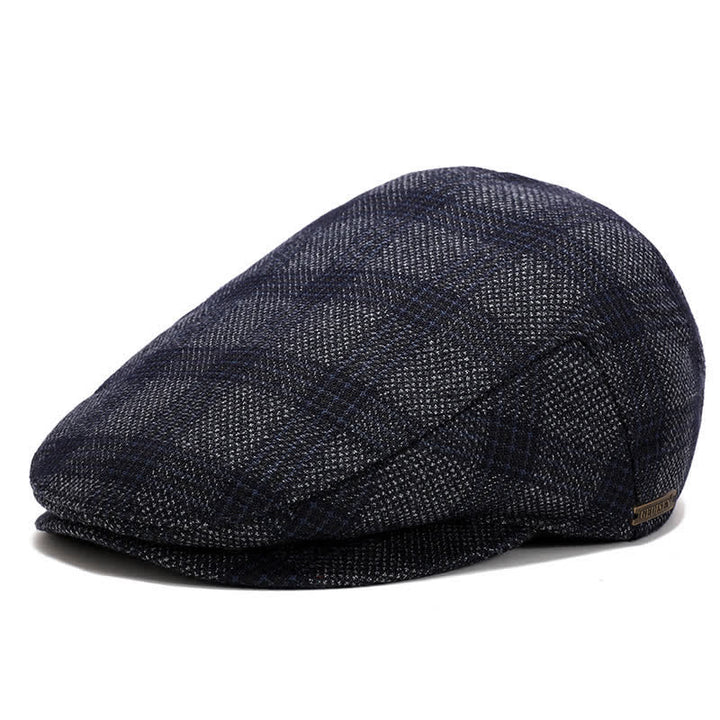 Casquette plate Sport Ivy avec béret à oreillettes - Plaid bleu - Réglable (environ 22"-23 5/8") - image 13