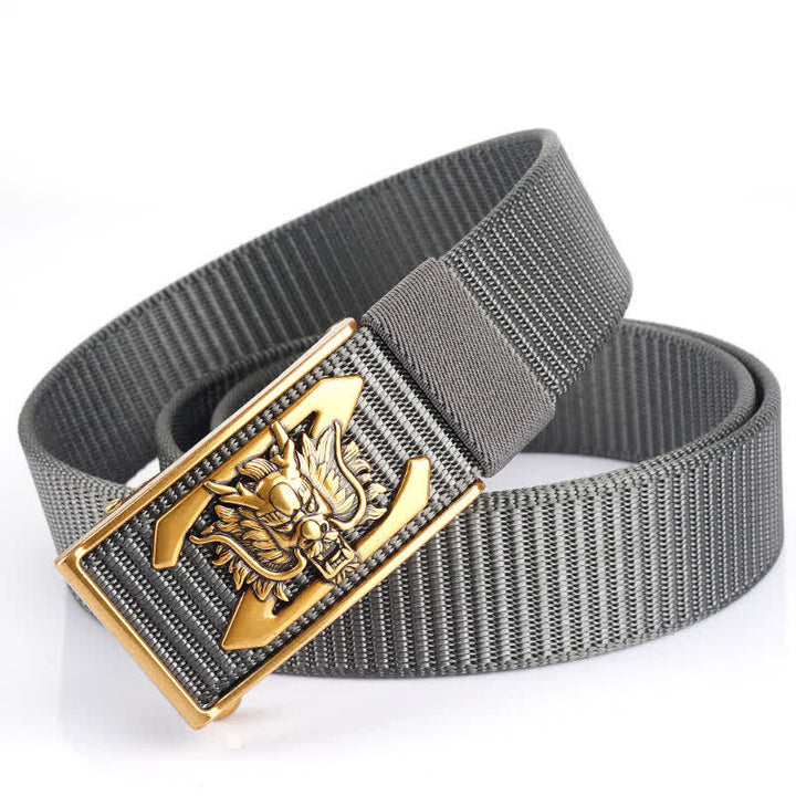 Ceinture en nylon pour homme avec lettre Z et dragon puissant
