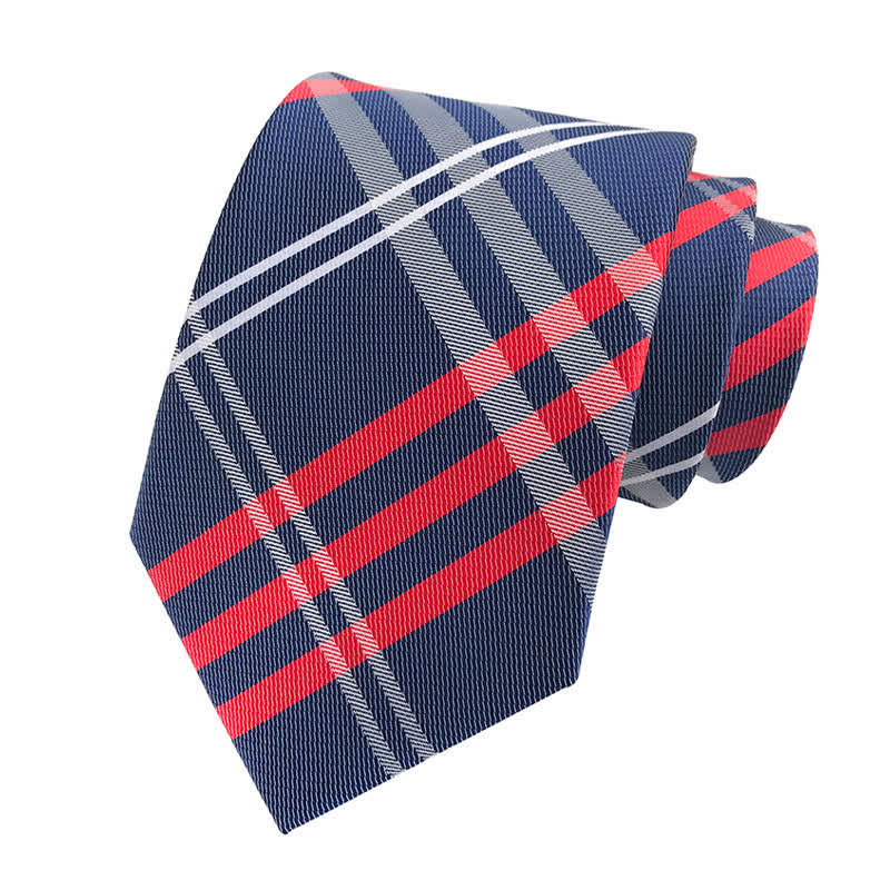 Cravate à carreaux écossais pour homme - Marine - image 2