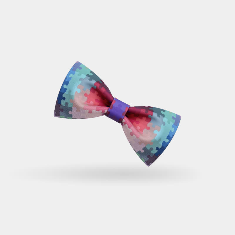 Nœud papillon puzzle multicolore pour homme