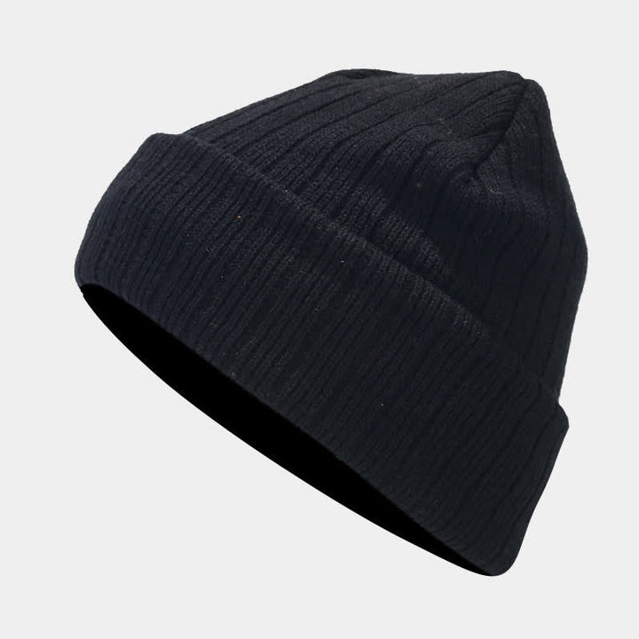 Ensemble de 3 pièces unisexe en tricot sergé épais, bonnet, écharpe, gants