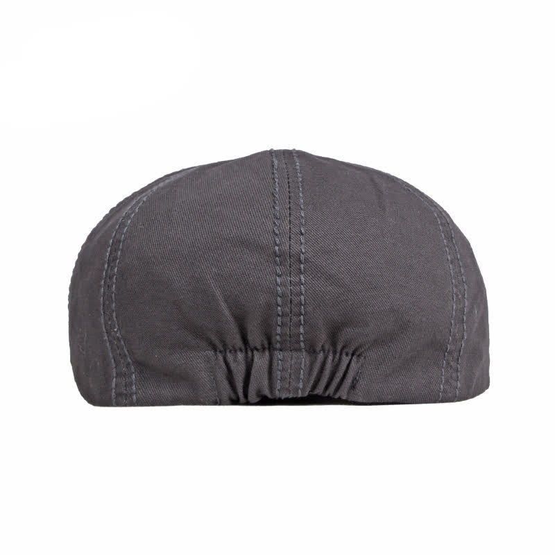 Casquette béret décontractée en coton de couleur unie - image 6