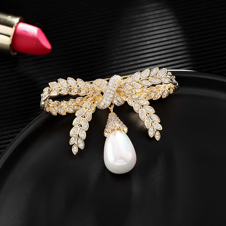 Broche baroque en forme de nœud de blé pour femme