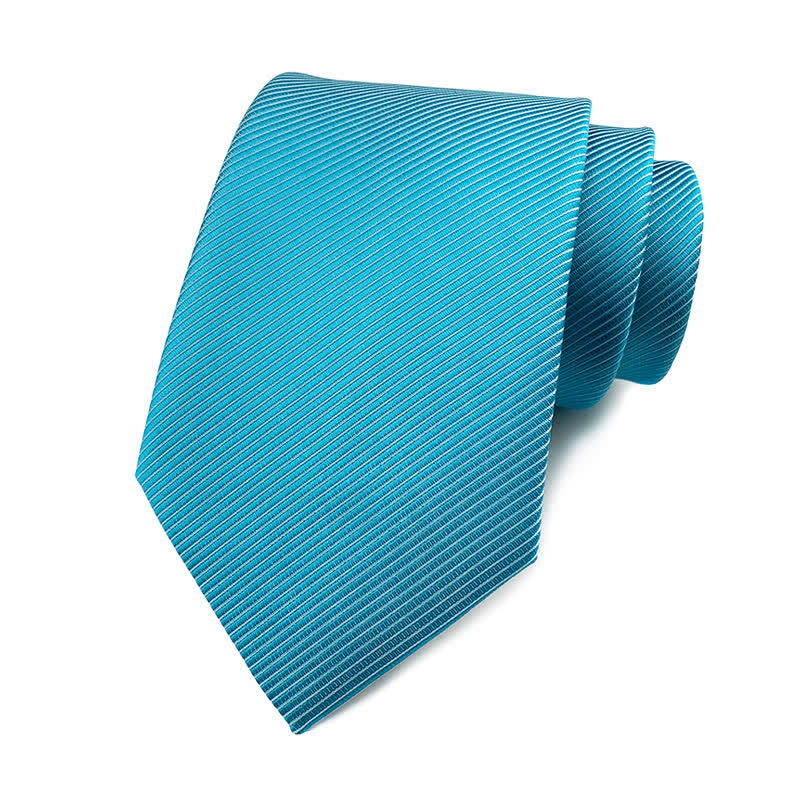 Cravate de travail discrète en sergé de couleur unie pour homme