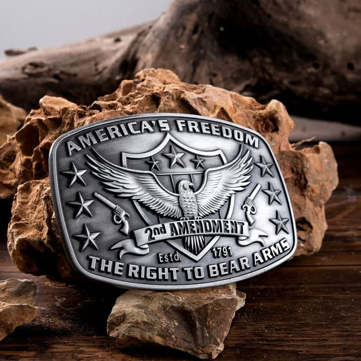 Ceinture en cuir à boucle pour homme avec motif Eagle America's Freedom