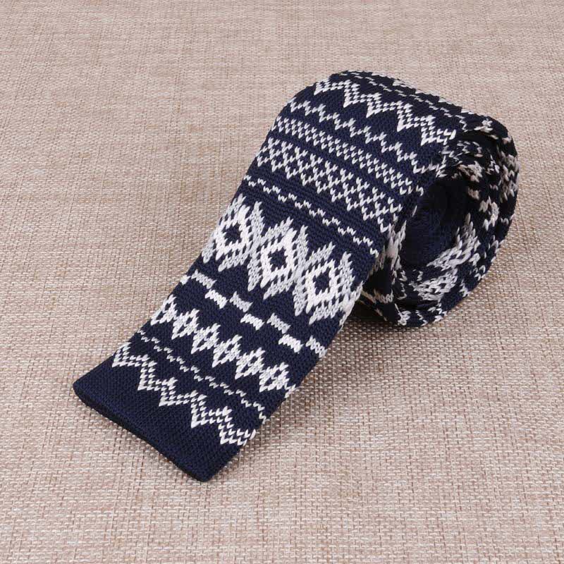 Cravate fine en tricot exotique pour homme
