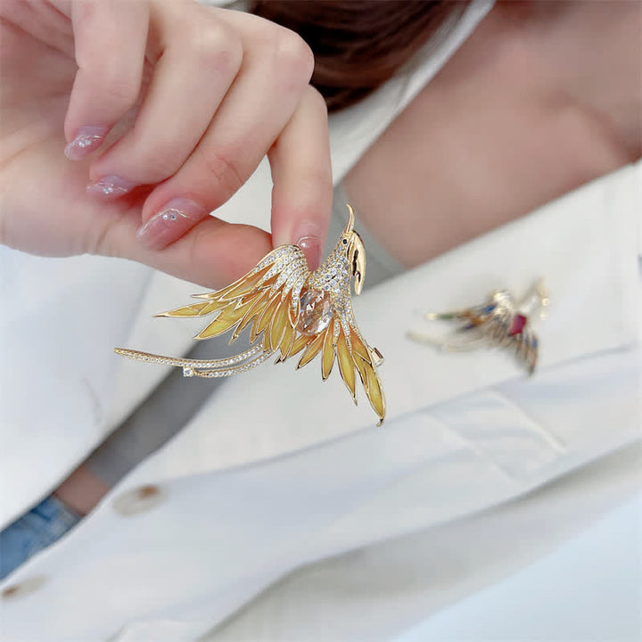 Broche vintage Phoenix Bird pour femme