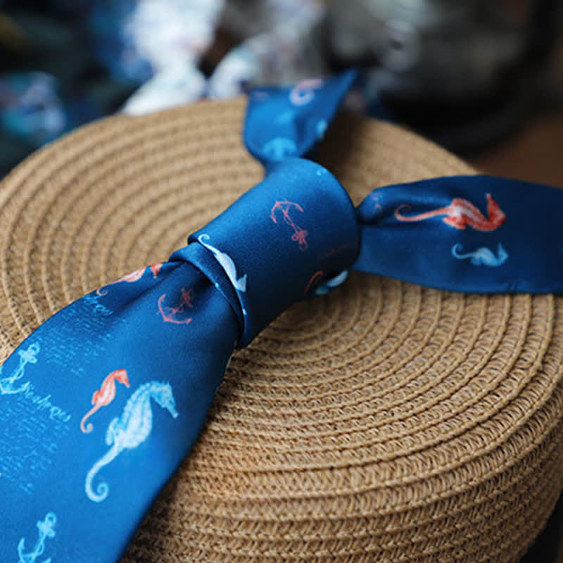 Cravate pour homme à motifs de créatures préhistoriques colorées