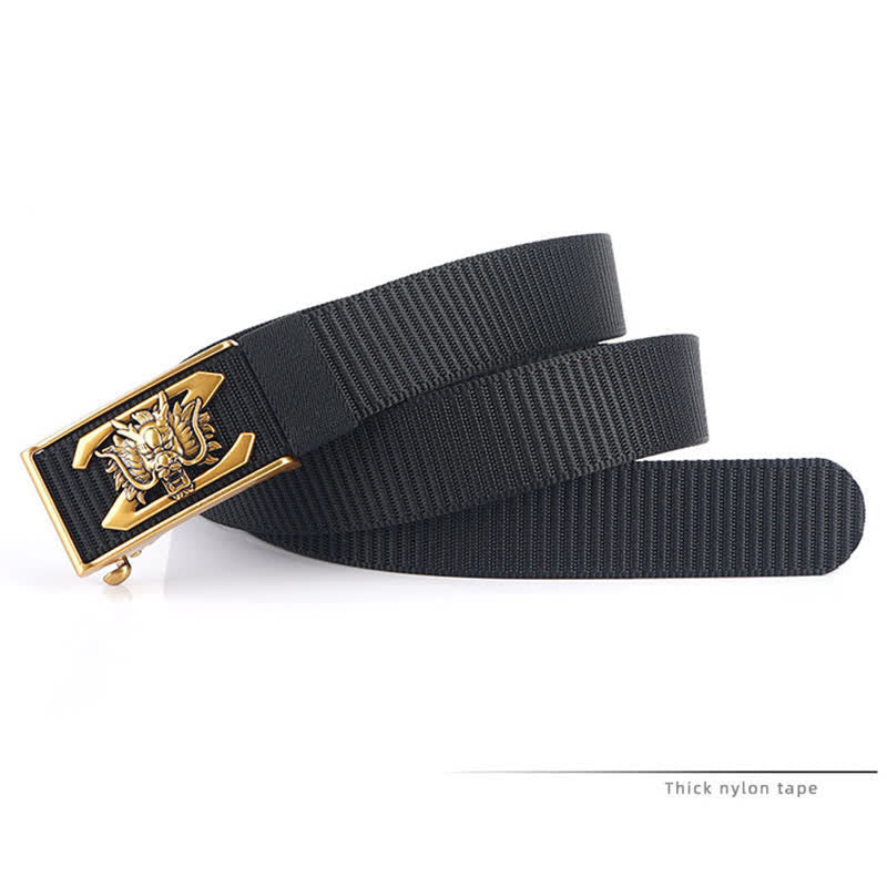 Ceinture en nylon pour homme avec lettre Z et dragon puissant