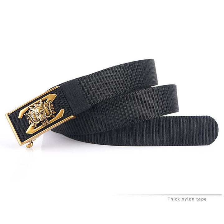 Ceinture en nylon pour homme avec lettre Z et dragon puissant
