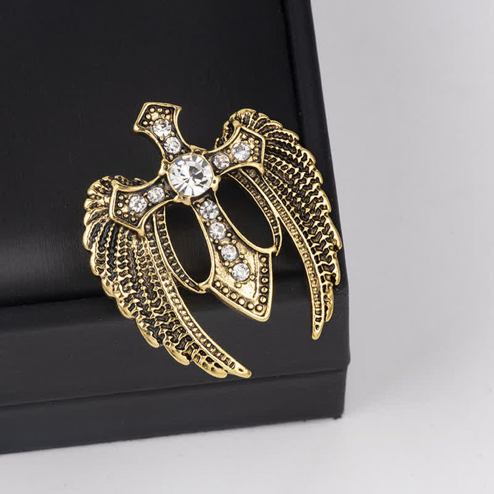 Broche en forme de croix pour homme Soar In Faith Wings