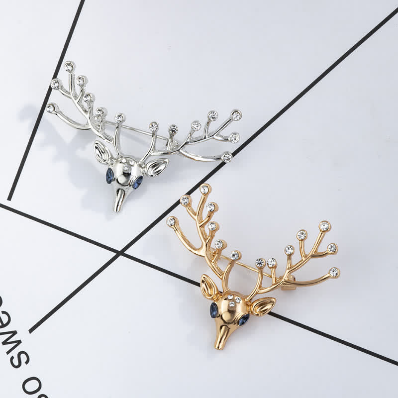 Broche d'élan de Noël pour homme