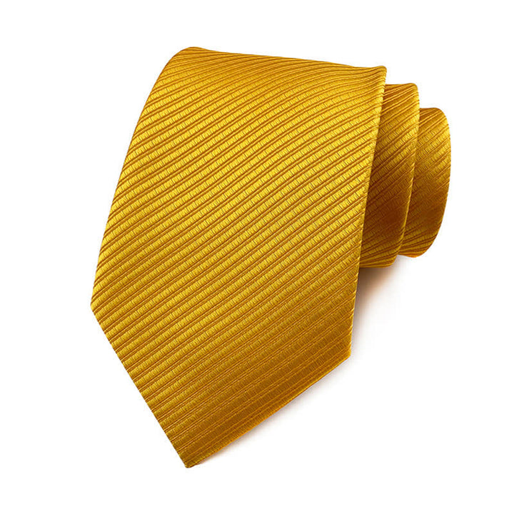 Cravate de travail discrète en sergé de couleur unie pour homme