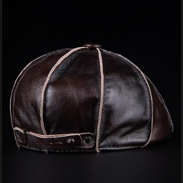 Béret octogonal littéraire en cuir véritable - image 7