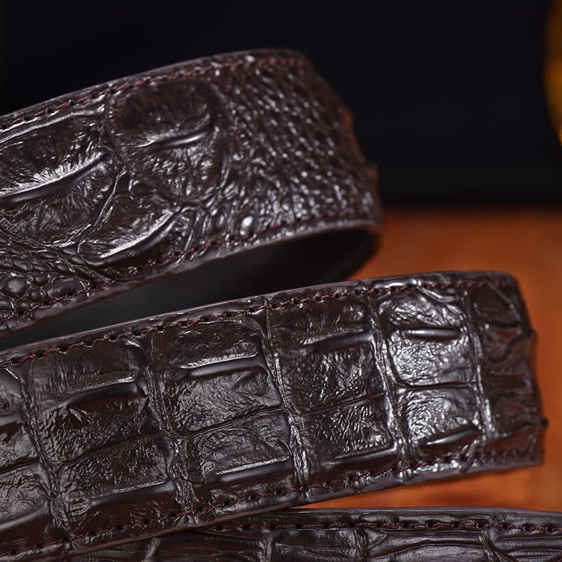 Ceinture en cuir à boucle léopard de luxe pour homme