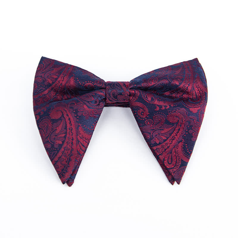 Nœud papillon surdimensionné à imprimé cachemire coloré pour homme