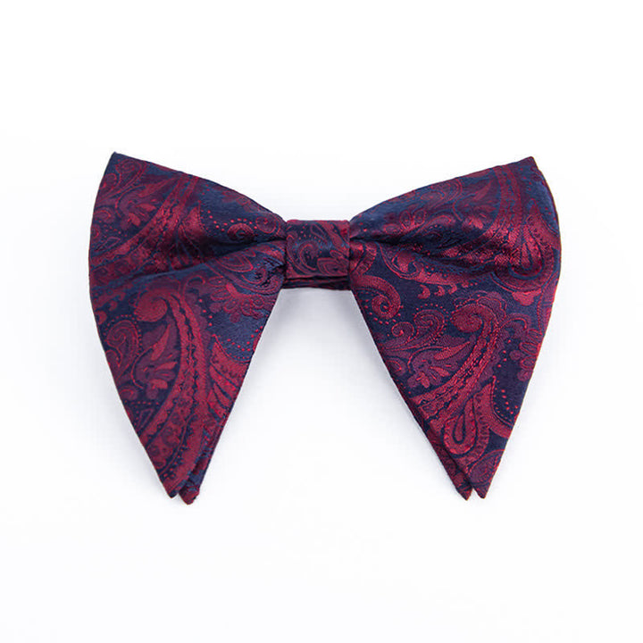 Nœud papillon surdimensionné à imprimé cachemire coloré pour homme