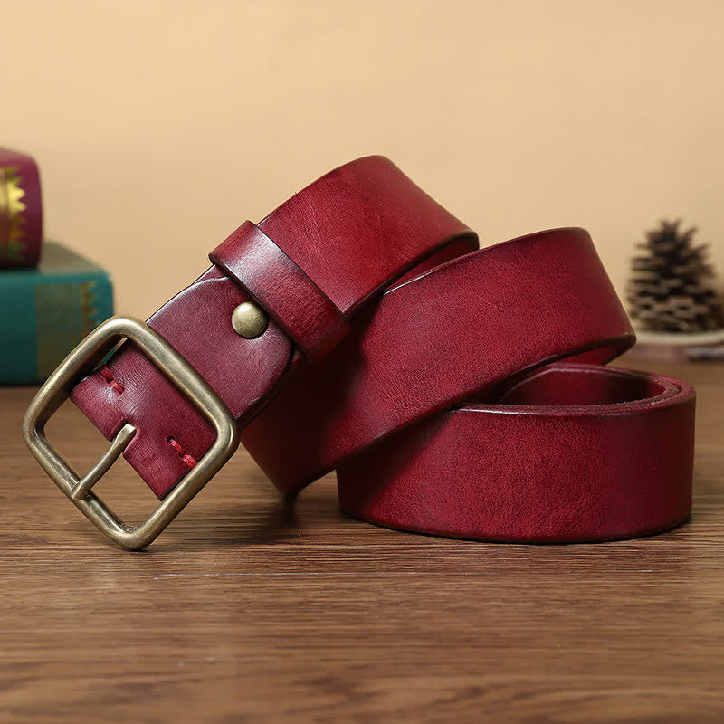 Veste décontractée pour homme avec ceinture en cuir de vache souple