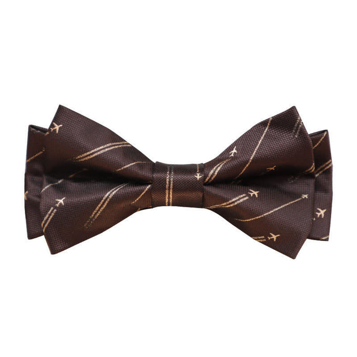 Nœud papillon élégant à pois et rayures pour homme